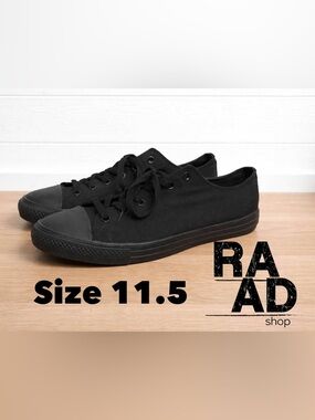 👟👉🔥Men’s RAAD Shop Black Canvas Sneakers – Men’s Size 11.5 – New